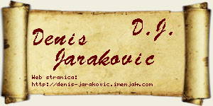 Denis Jaraković vizit kartica